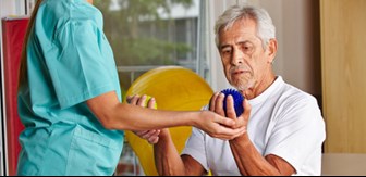 man doing physical therapy